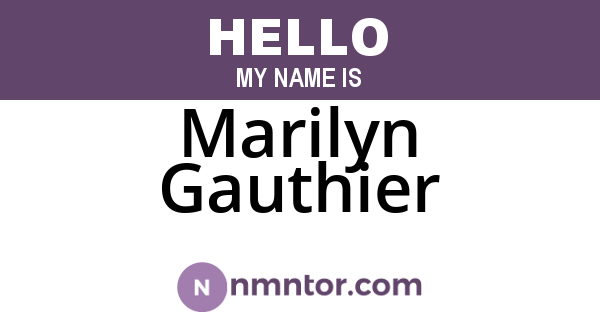 Marilyn Gauthier