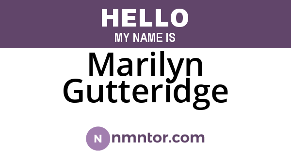 Marilyn Gutteridge