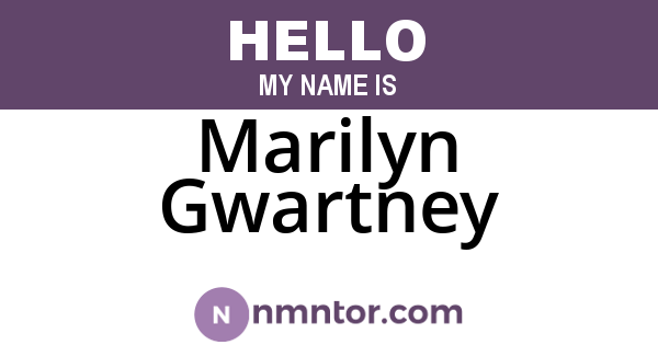 Marilyn Gwartney