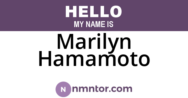 Marilyn Hamamoto