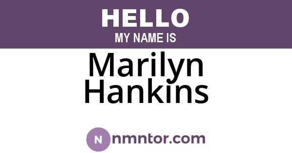 Marilyn Hankins