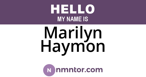 Marilyn Haymon