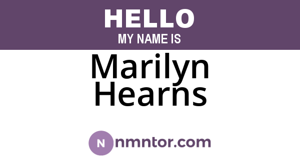 Marilyn Hearns