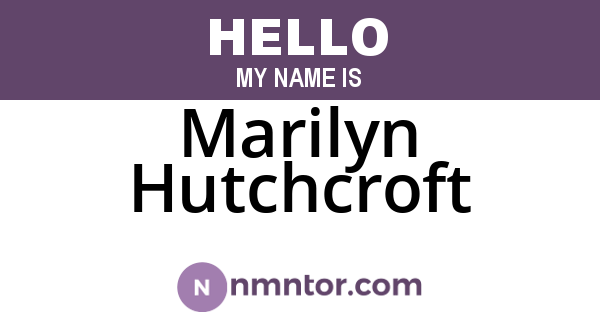 Marilyn Hutchcroft