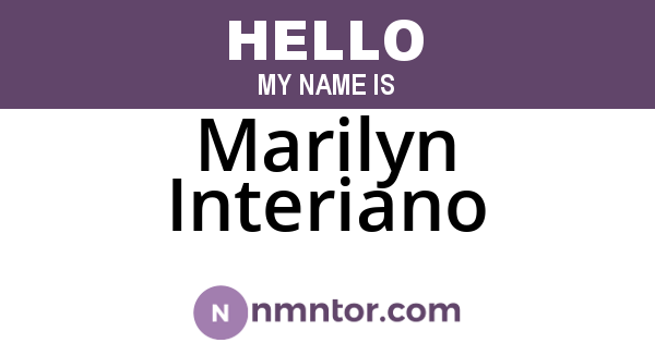 Marilyn Interiano