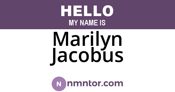 Marilyn Jacobus