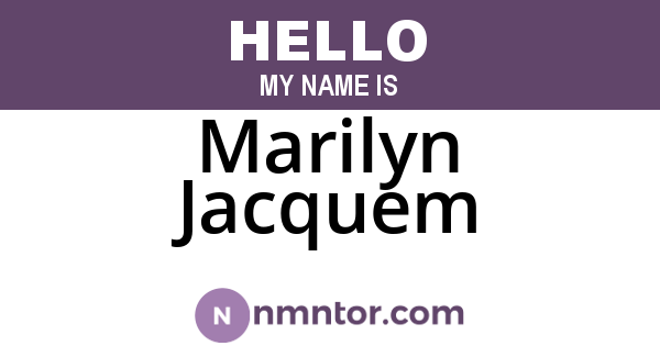Marilyn Jacquem