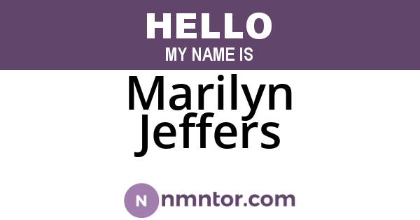 Marilyn Jeffers