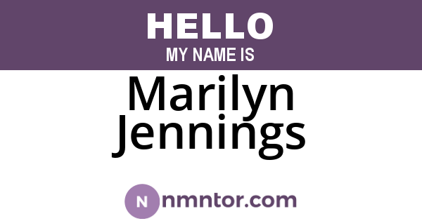 Marilyn Jennings