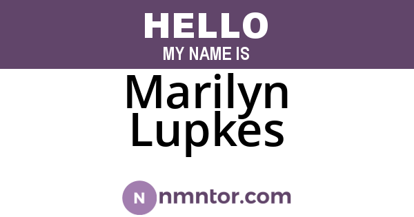 Marilyn Lupkes