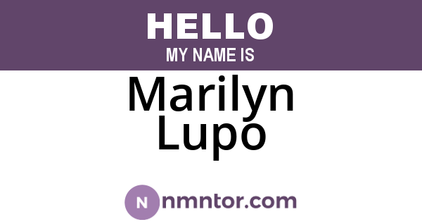Marilyn Lupo