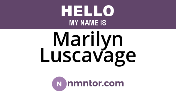 Marilyn Luscavage