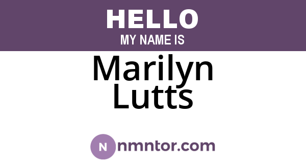 Marilyn Lutts