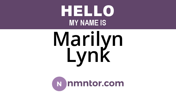 Marilyn Lynk