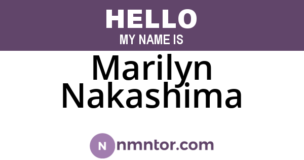 Marilyn Nakashima
