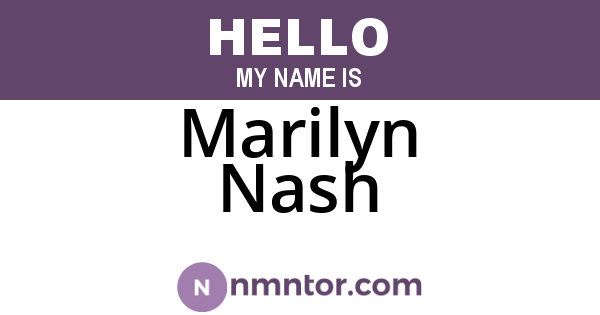 Marilyn Nash