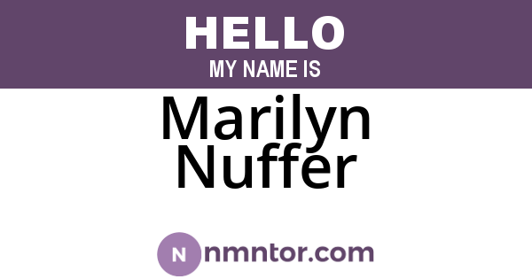 Marilyn Nuffer