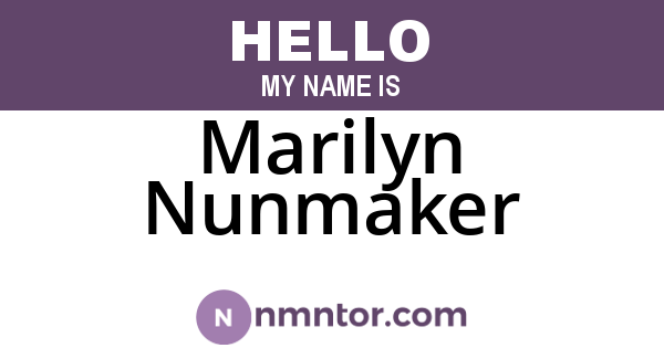 Marilyn Nunmaker