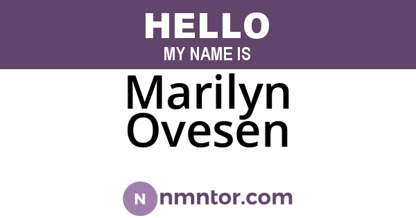 Marilyn Ovesen