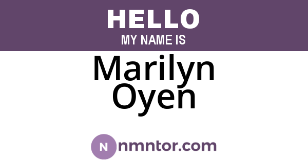 Marilyn Oyen
