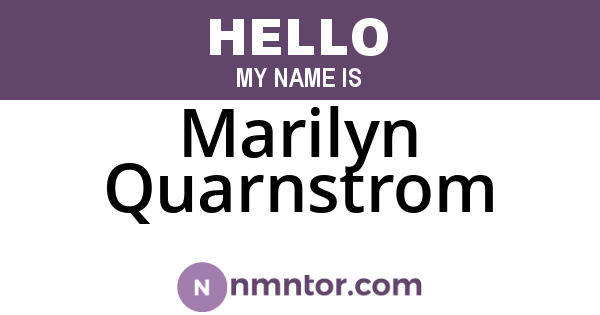 Marilyn Quarnstrom