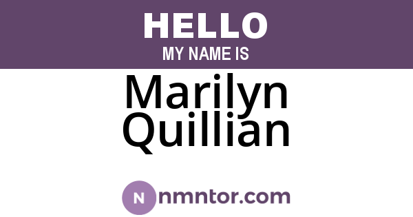 Marilyn Quillian