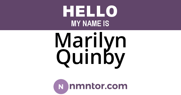 Marilyn Quinby