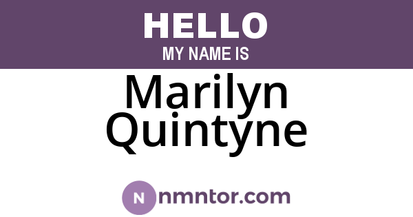 Marilyn Quintyne