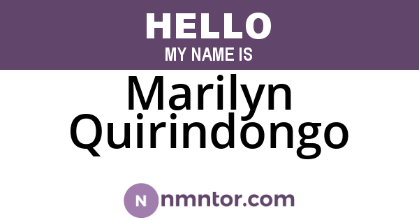 Marilyn Quirindongo