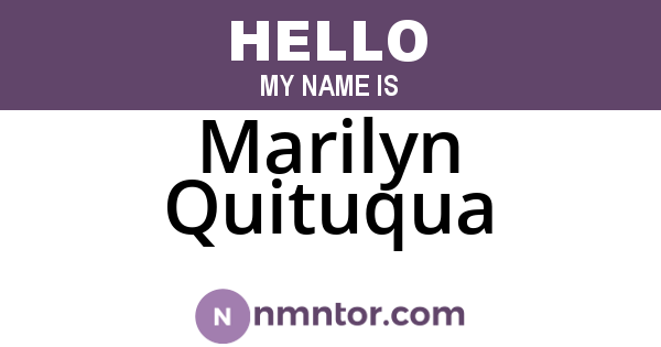 Marilyn Quituqua
