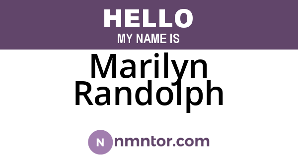 Marilyn Randolph