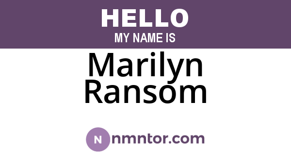 Marilyn Ransom