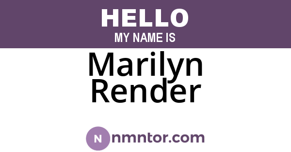 Marilyn Render