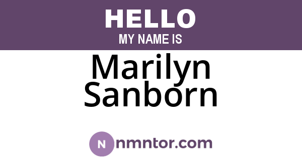 Marilyn Sanborn