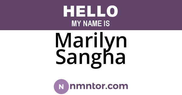 Marilyn Sangha