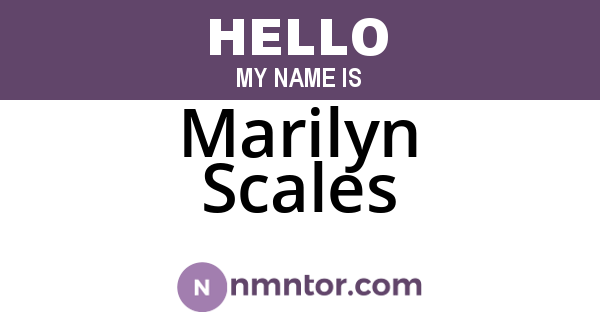 Marilyn Scales