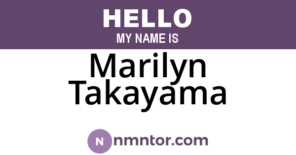 Marilyn Takayama