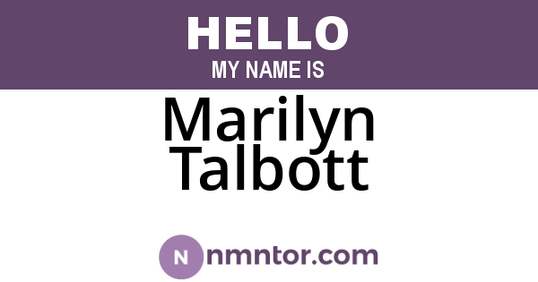 Marilyn Talbott