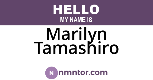Marilyn Tamashiro
