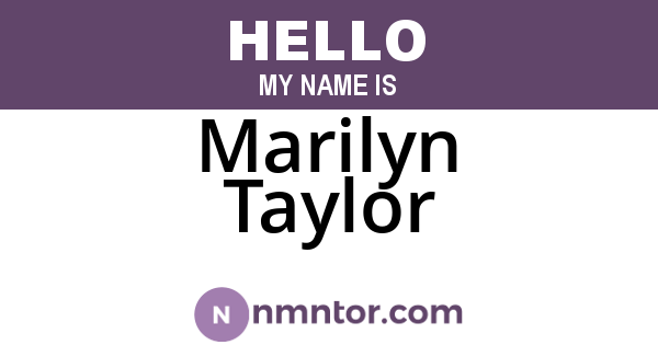 Marilyn Taylor