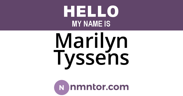 Marilyn Tyssens