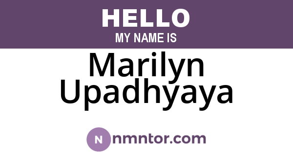 Marilyn Upadhyaya