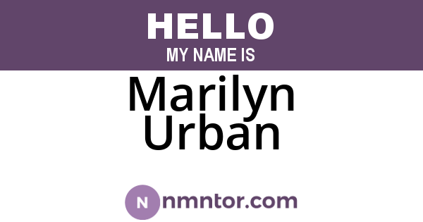 Marilyn Urban