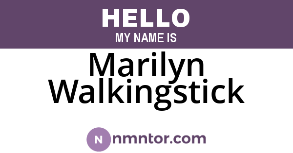 Marilyn Walkingstick