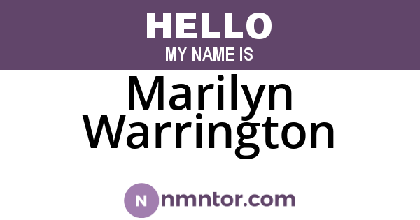 Marilyn Warrington