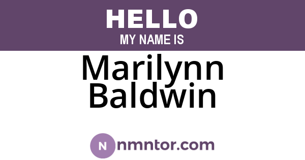 Marilynn Baldwin