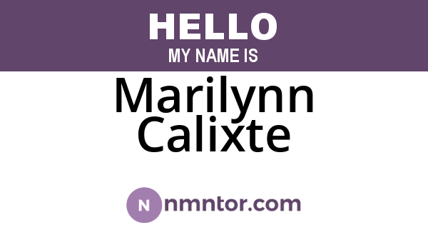 Marilynn Calixte