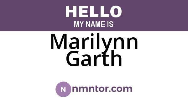 Marilynn Garth