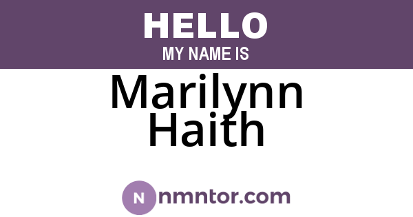 Marilynn Haith