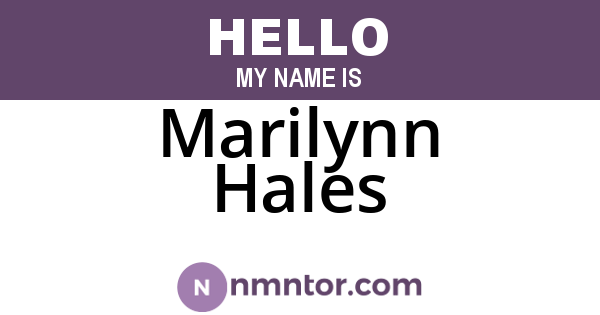 Marilynn Hales